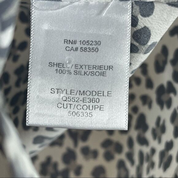 Equipment Femme Silk Animal Print Blouse, SP - Picture 9 of 10